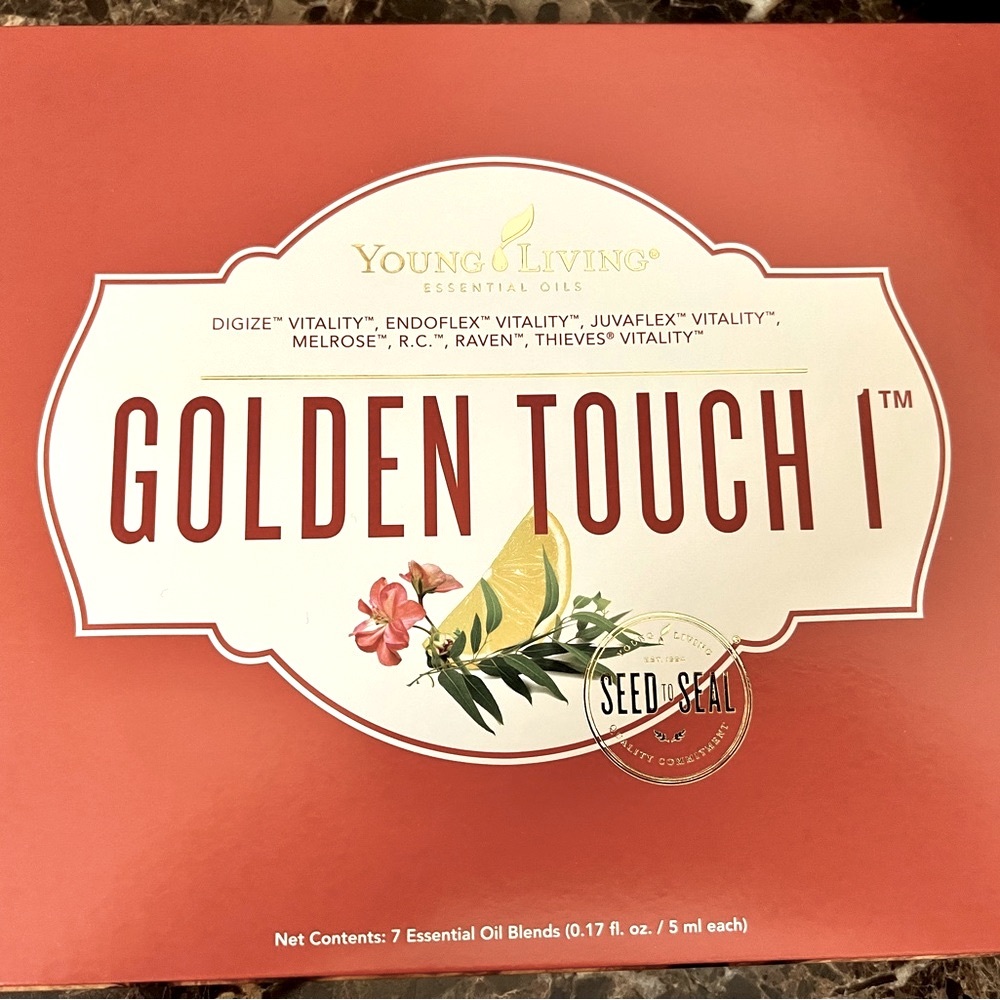 TWO Young Living Golden Touch essential oils set NEW SEALED package.